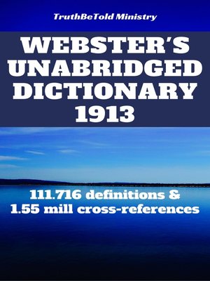 cover image of Webster's Unabridged Dictionary 1913